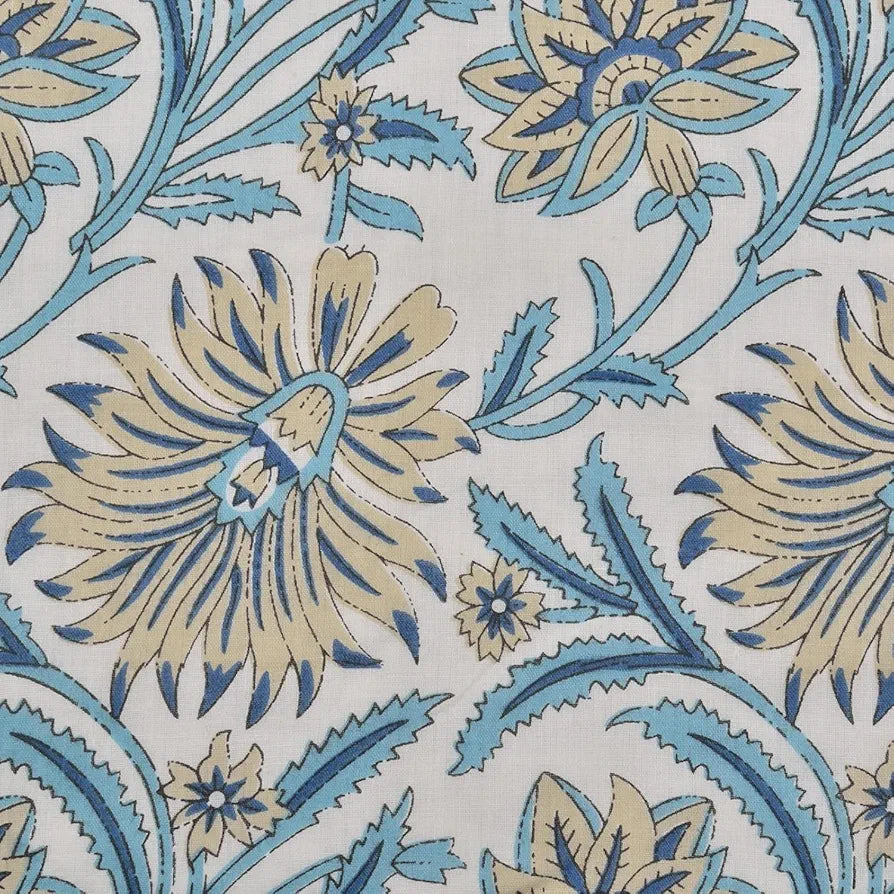 Trance Home Linen 150 GSM 100% Cotton Reversible Dohar Single Bed Size | Jaipuri Printed Artisan Block Design Blanket | Soft Lightweight Ac Comforter Quilt 