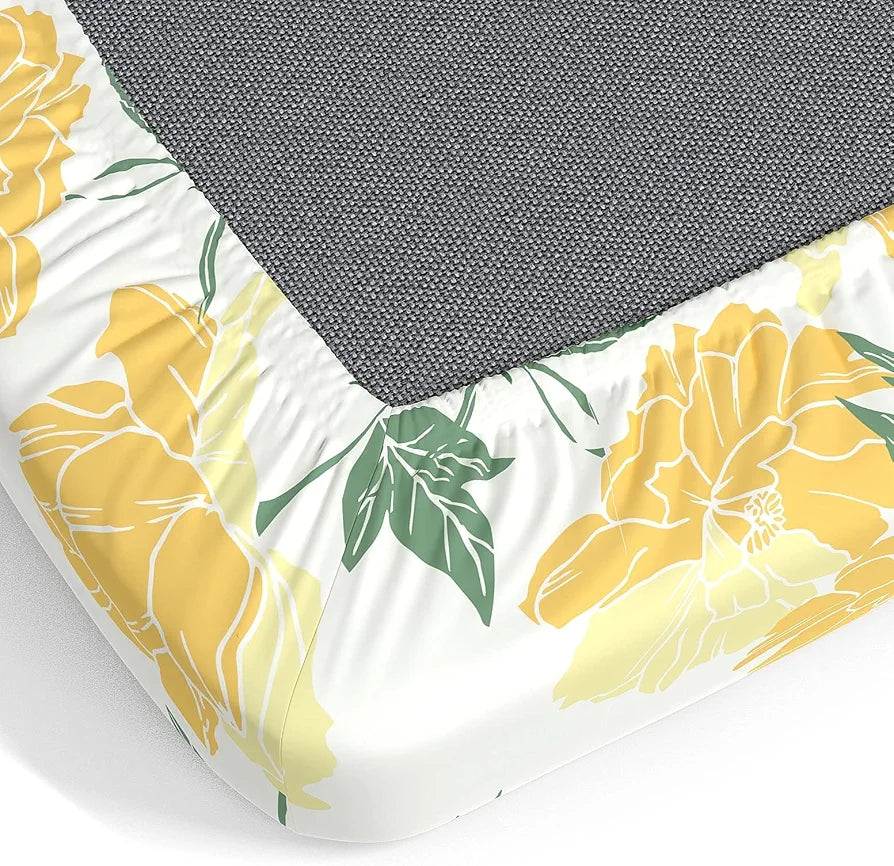 Dreamscape 100% Cotton Floral King Fitted Bedsheet with 2 Pillow Covers - 