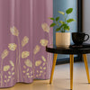 Urban Space Blackout Curtains for Living Room, Gold Foil Printed Luxurious Blackout Decorative Door Curtain Eyelet with Tieback 1 Piece Aurika Mauve Colour