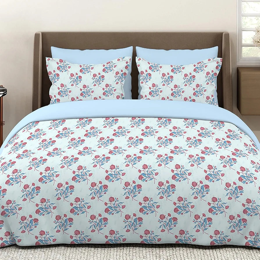 Layers Marigold 100% Cotton Bedsheet Set for All Seasons - Lightweight, Moisture Absorbent, Machine Washable & Easy to Care - Gift for Housewarming & More - 144 TC - King Size 