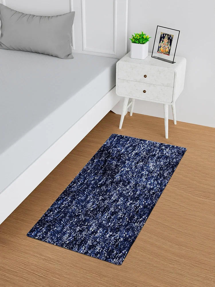 Kuber Industries Bedside Runner for Bedroom & Living Room | Lexus Home Decor Carpet | Anti Skid Carpet Rug Mat | Kitchen Runner | 22x55 | Blue