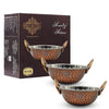 Indian Art Villa Hammered Antique Dark Finish Design Steel Copper Kadhai/Wok Each - 312 gms (Pack of 2)