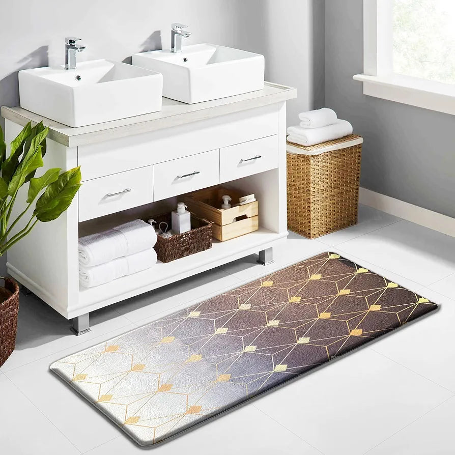 Luxe Home Columbo Anti-Fatigue  Runner for Home and Office  – Cushioned Support, Stylish and Durable, Easy to Clean, Non-Slip Bottom – Ideal for Kitchen, Desk, Laundry