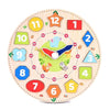 Webby Wooden Early Educational Teaching Clock-Time Toy for Kids 12 Pieces Multicolor