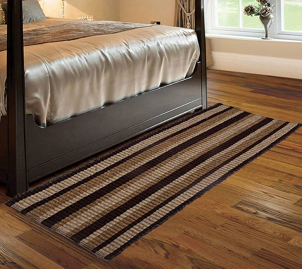Kuber Industries CTLTC011329 Cotton Bed Side Rectangular Runner/Pooja Mat , Set of 1