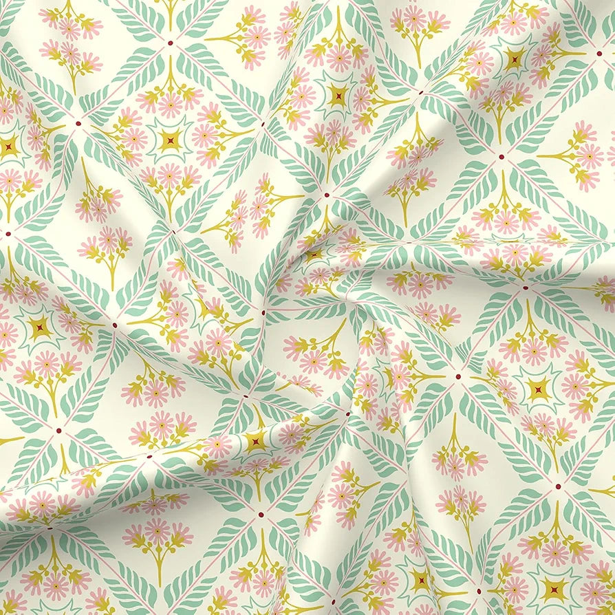 Layers Basicx 100% Cotton Bedsheet Set for All Seasons - Lightweight, Moisture Absorbent, Machine Washable & Easy to Care - Gift for Housewarming & More - 120 TC - Queen Size 