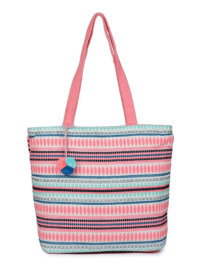 ALII AND ALIIZEY Tote Bag for Women with Zip | College Bag for Girls | Shopping & Grocery Bag |Multi-Purpose Bag