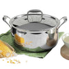 Vinod Platinum Triply Stainless Steel Saucepot with Lid - 5 Litre, 24 cm | 2.5mm Thick | SAS Bottom | Biryani Pot