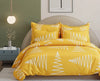 The Home Style 400 TC Cotton Elastic Fitted All Around Printed King Size Double Bed Bedsheet wih 2 Pillow Cover Maize Yellow