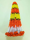 Afarza Artificial Flower Garland Toran for Door Entrance Home Decoration Hanging orange yellow 4pieces