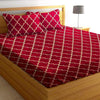 Homefab India 144 TC Microfiber Double Bedsheet with 2 Pillow Covers Rust