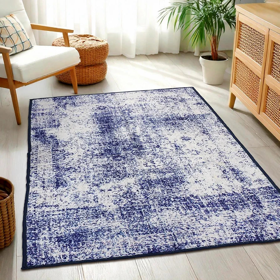 Status Contract Rugs for Living Room| 3D Printed Carpet for Living Room Decor|Anti Skid Backing Home Essential| Boho Rugs for Living Room , Polyester, Multicolor, Rectangular