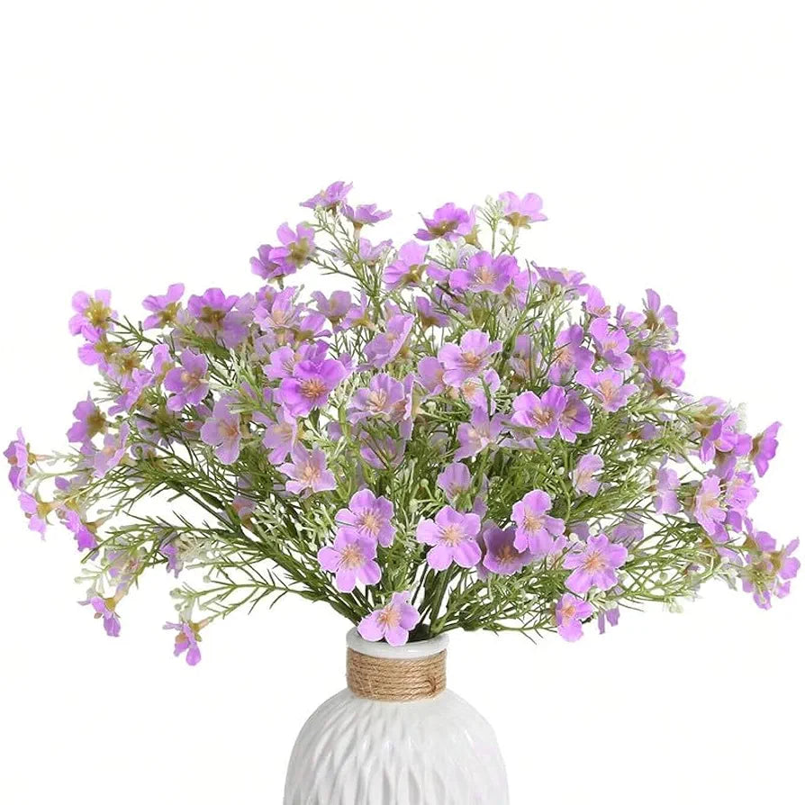 CURATED CART 2 Pcs Artificial Flowers Bunch for Home Decoration - Milan Baby Breath 35cm Artificial Faux Gypsophila Bouquets for Home, Wedding, Party, Wreath, Garden & Floral Decor, 