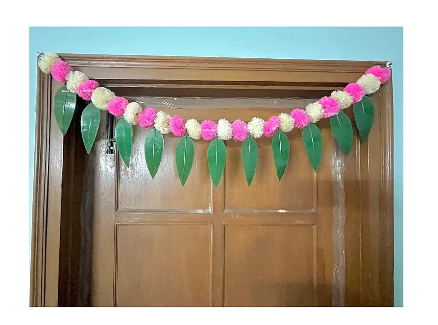 SPHINX Artificial Marigold &Mango Leaves Simple Door-Window toran/Door hangings/Festive Decorations - Approx.100 cms/40 Inches/3.33 Ft. - 