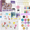 Craftinger Resin Art Pro Alphabet Keychain & Pedent Making Kit With 200gm Epoxy Resin & Mould, Tassels Glitter and More | Multicolor