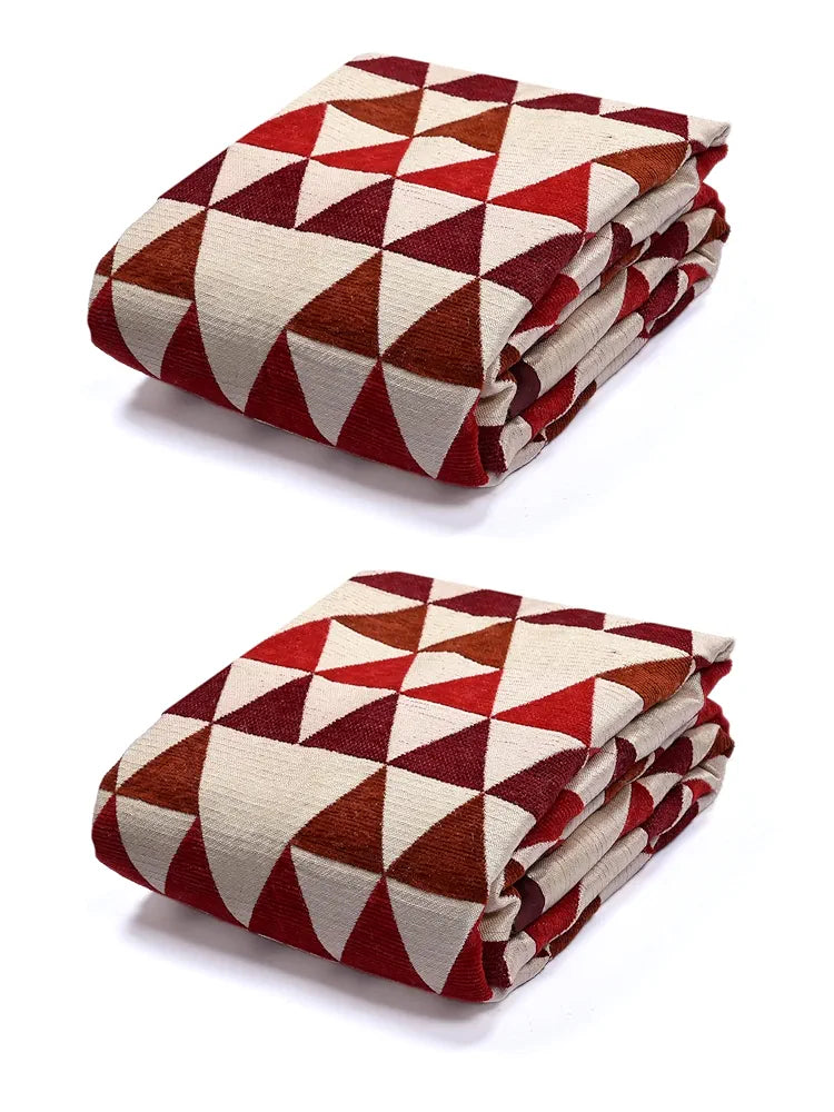Saral Home Easy Living Chenille 1 Seater Sofa Cover Throw Set Of 2 