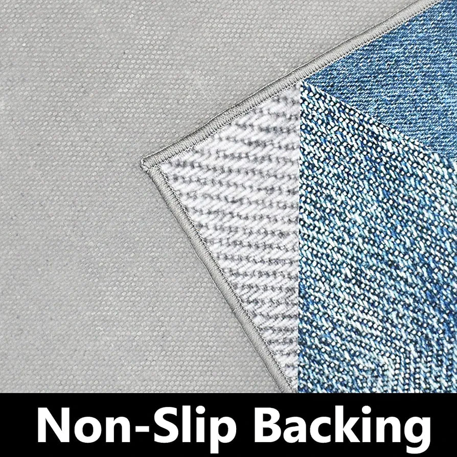 ishro home 5x7 Feet 3D Jet Multi Printed Carpet Rug Runner and Carpets for Bedroom/Living Area/Home with Anti Slip Backing 
