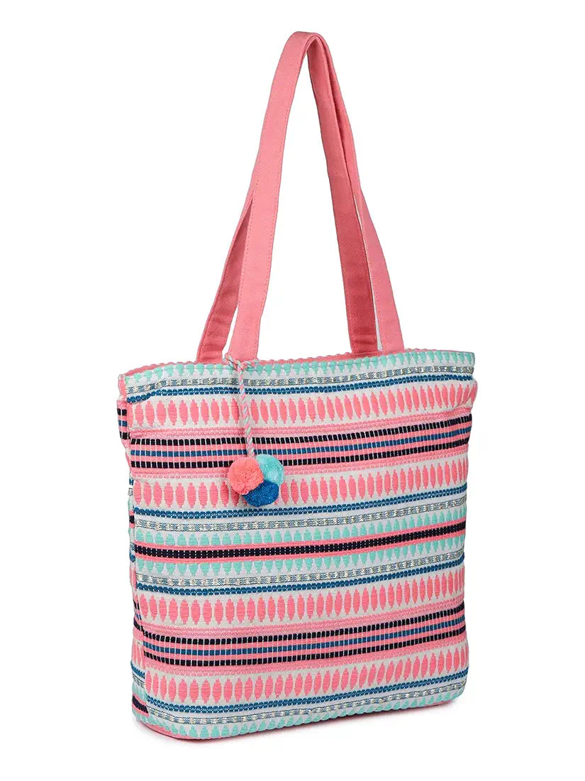 ALII AND ALIIZEY Tote Bag for Women with Zip | College Bag for Girls | Shopping & Grocery Bag |Multi-Purpose Bag