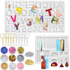 Craftinger Diy Alphabet & Keychain Making Mould Kit Set for Resin Art With Glitter, Pearl Mica Powder and More