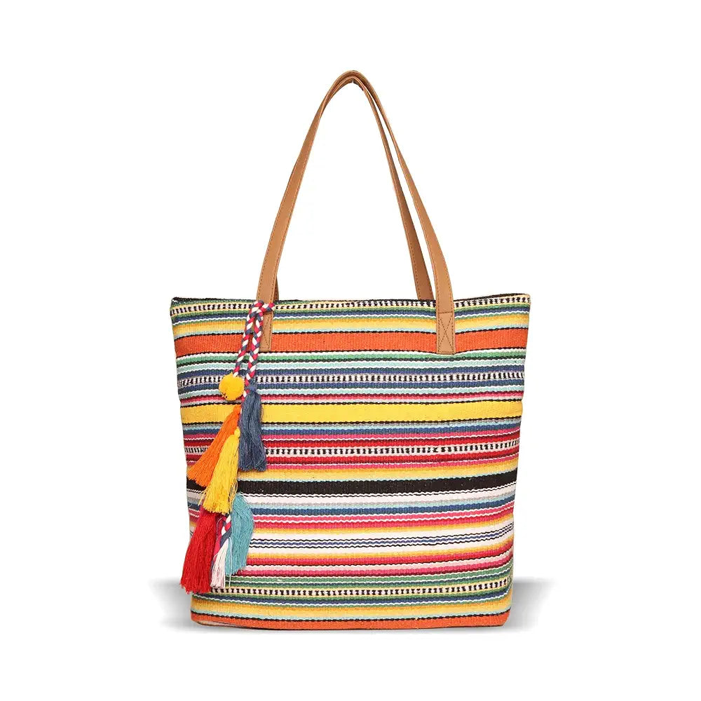 ASTRID Women's Tote Bag with Long Tassel 