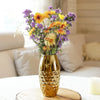 Behoma Metal Half Hammered Oblong Shape 1 Large Flowers not Included