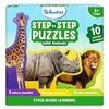 Skillmatics Step by Step Puzzle 40 Piece Wild Animal Jigsaw & Toddler Puzzles Educational Montessori Toy