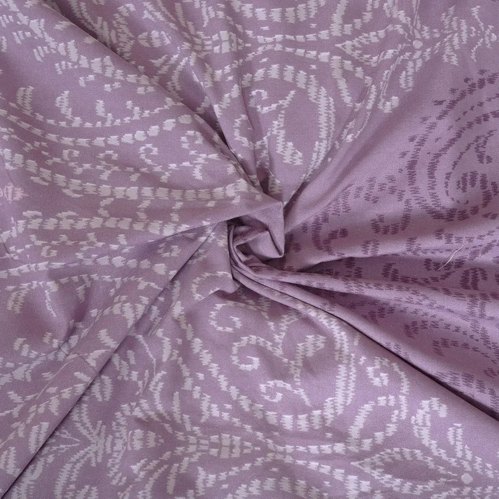 Cloth Fusion Glace Cotton Elastic 186tc Printed Fitted Bedsheet for Double Bed King Size with 2 Pillow Covers, Soft Wrinkle Free Elastic Bedsheets for King Size Bed 