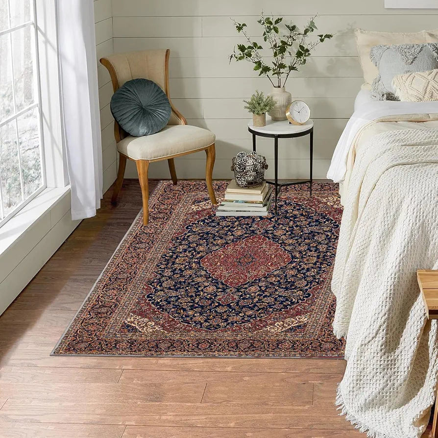 ishro home Premium Carpet for Hall, Bedroom, Living Room | Medallion Collectible Carpets | Anti Skid | Machine-Washable | Non-Shedding | Non- Fading | 