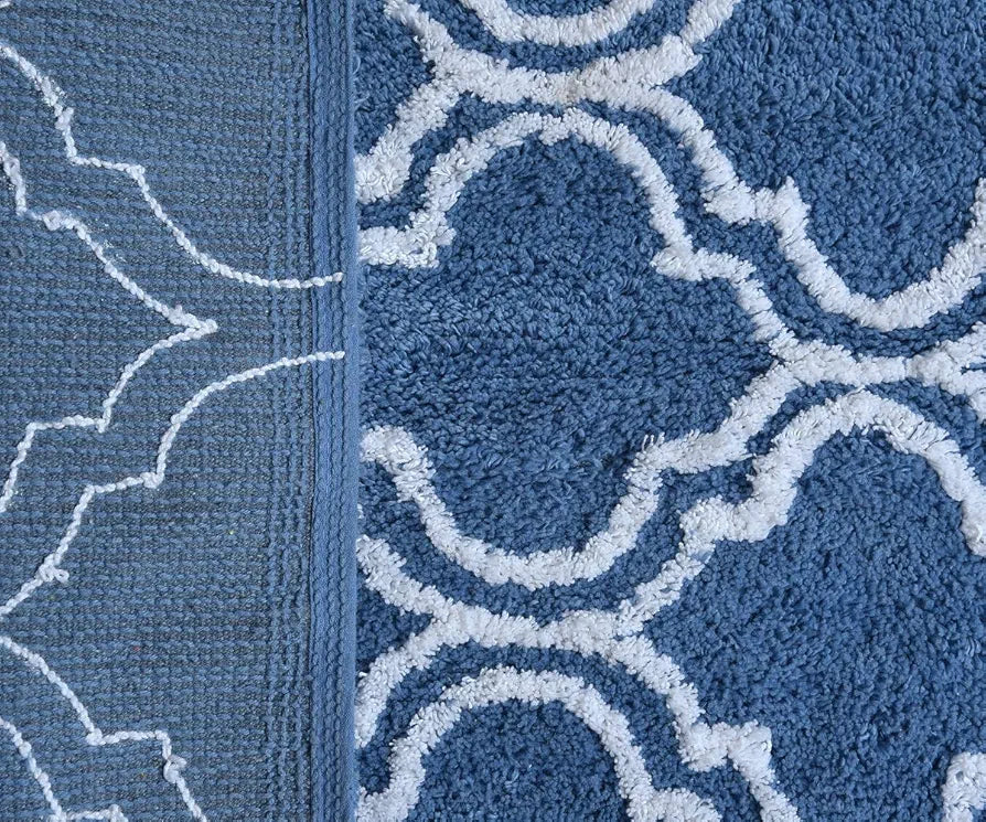 AEROHAVEN™ 100% Cotton Glorious Super Soft Moroccan Designer Anti Slip Bathmat - BM-17 