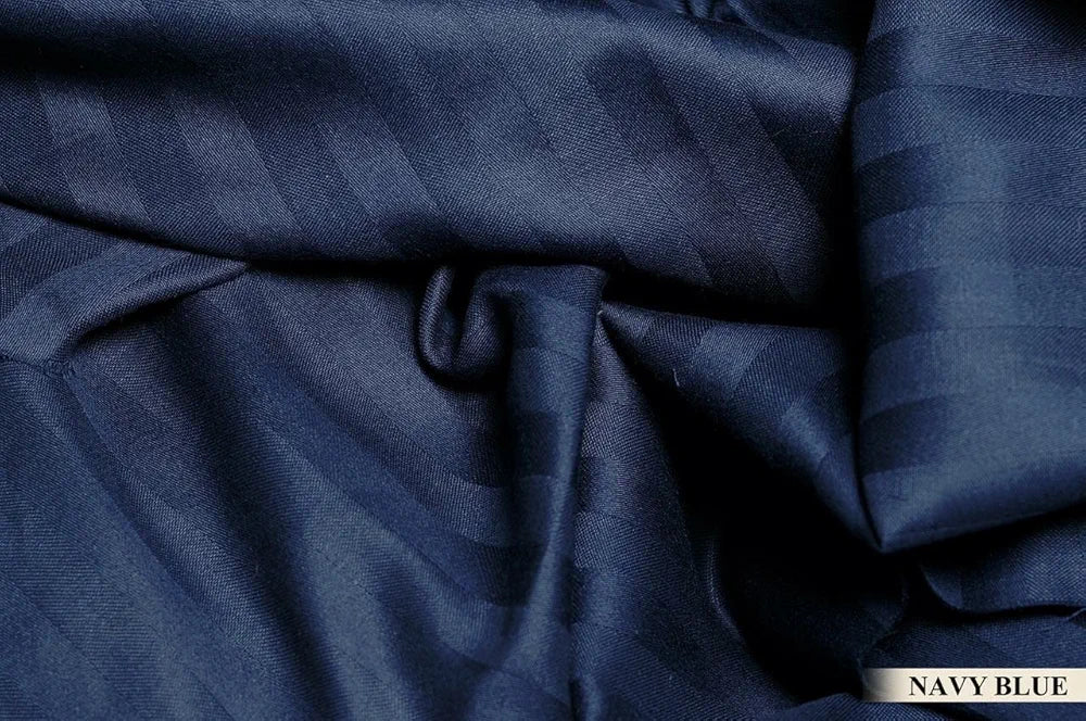 Trance Home Linen Zippered 100% Cotton 200 TC Satin Stripe Queen Duvet Cover Quilt Cover Razai Comforter Cover with 2 Pillow Covers 