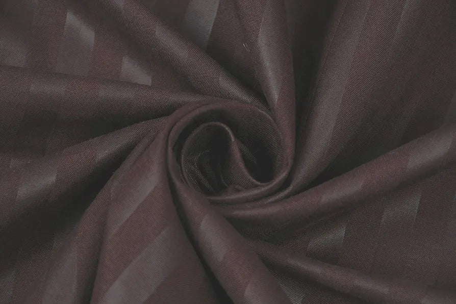 Homefab India 160 TC Stripe Cotton Feel Glace Cotton Elastic Fitted King Size Double Bed Bedsheet with 2 Pillow Covers Fits Upto 6 inches Mattress, Size-72X78 inches, Brown