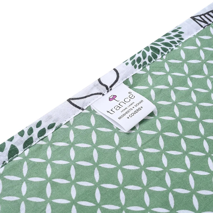 Trance Home Linen Pure Cotton Reversible Dohar Double Bed Size | Ac Blanket Comforter | Soft Light-Weight Bed Blanket 