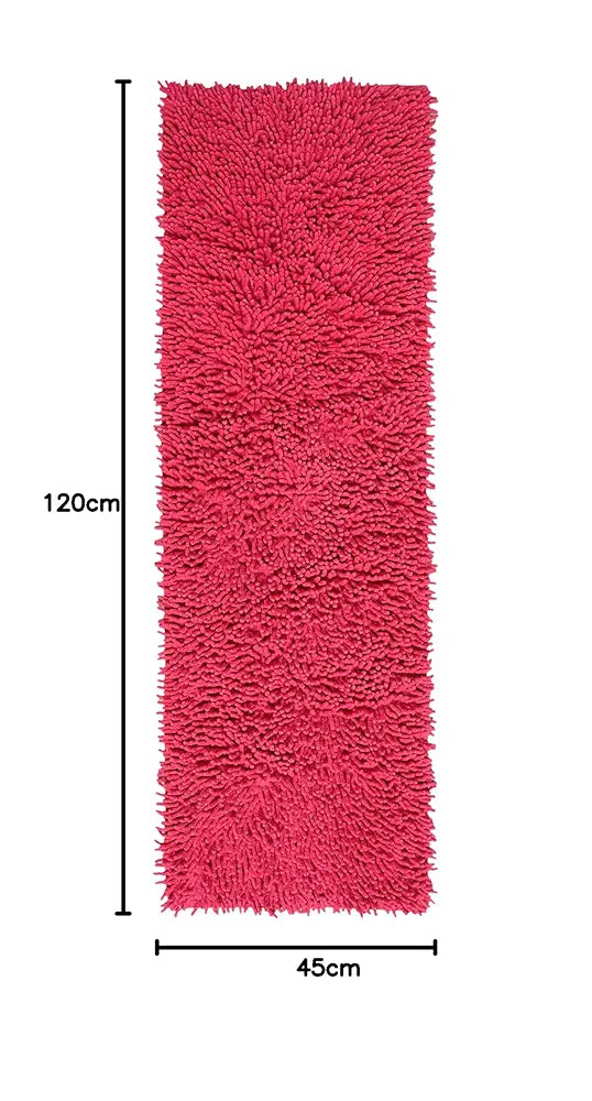 Saral Home Shaggy Soft Cotton Durable & Washable Multipurpose Runner for Home/Kitchen/Living Area/Lobby/Office with Anti Skid Backing 