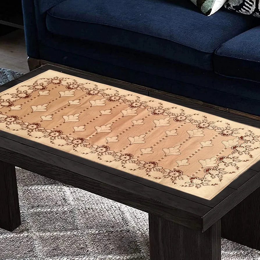 Kuber Industries Rectangular Floral Print Cotton Table Runner for Dining and Center Table Wedding Everyday Use Dinner Parties Set of 2 