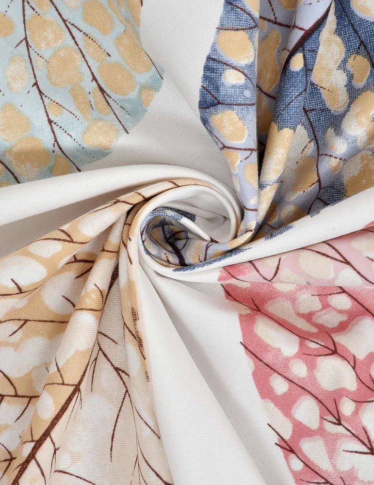 Homefab India 210 TC Cotton Single BedSheet with 1 Pillow Cover - Floral, Green