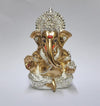 Gold Art India Ganesha Idol for Car Dashboard Statue Ganpati Vinayaka Vinayagar Figurine