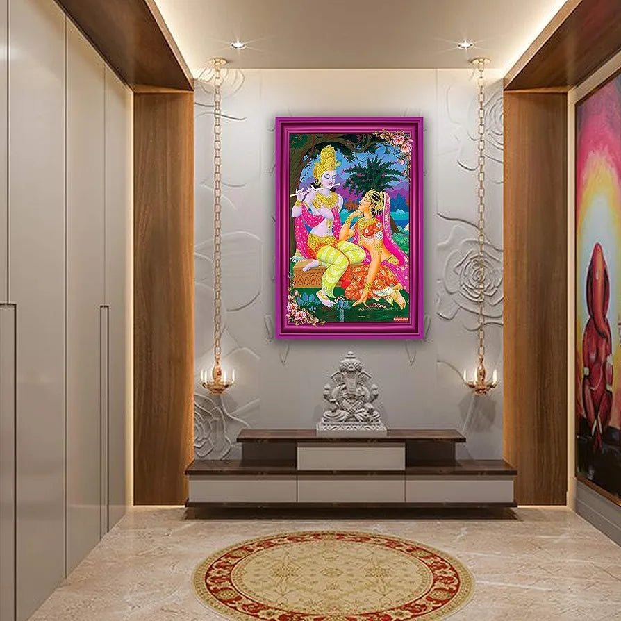 Rangoli MDF Wall Stick Decorative Panel 12x18 Wall Art for Home, Living Room, Bedroom, Office & Decoration. P-1, Design-19