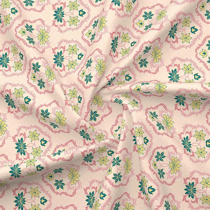 Layers Basicx 100% Cotton Bedsheet Set for All Seasons - Lightweight, Moisture Absorbent, Machine Washable & Easy to Care - Gift for Housewarming & More - 120 TC - Queen Size 