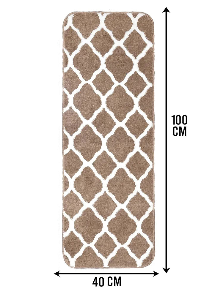 Saral Home Tangier Soft Microfiber Durable & Washable Multipurpose Bedside Runner for Home/Kitchen/Living Area/Lobby/Office Entrance with Anti Skid Backing 