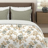 Layers Illuminating Homes Cotton Bedsheet Set for All Seasons Lightweight 144 TC Queen Size Brown Grey Floral
