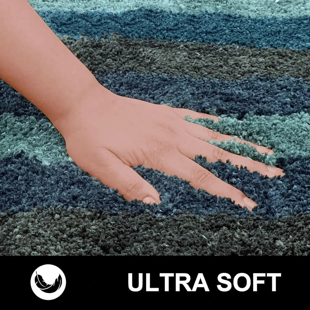 Luxe Home Jericho Doormat 2500 GSM Super Soft Microfiber, Anti-Skid Bathroom Mat & Kitchen Mats for Floor, Water-Absorbent, Quick Dry, Washable Door Mats for Home - Burnt Green, 60x90 cm, Pack of 1