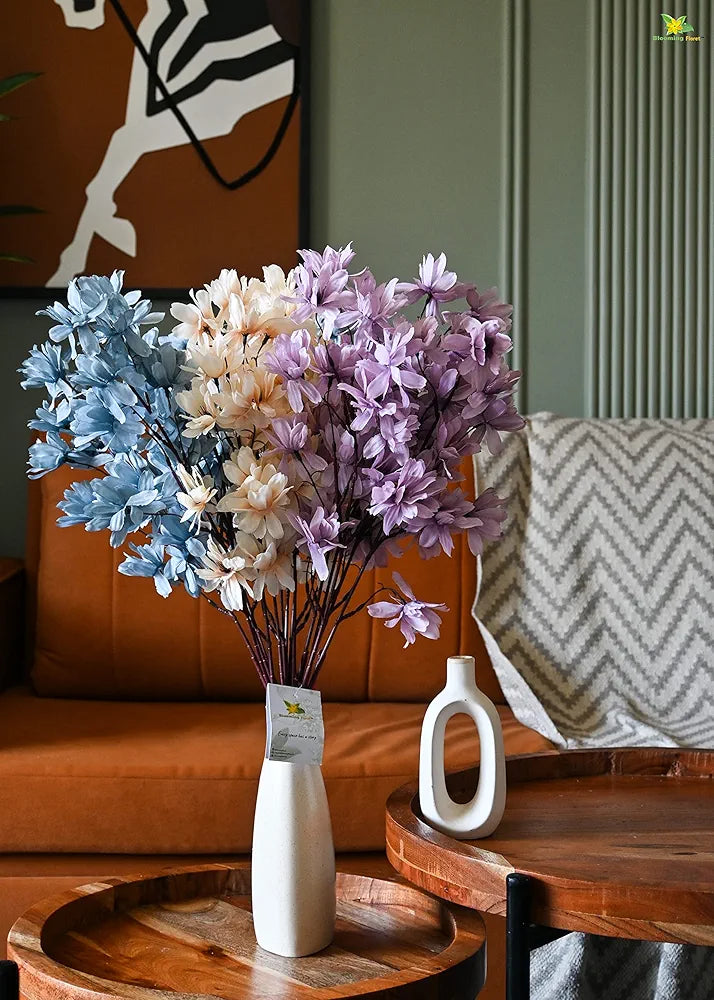 Blooming Floret Artificial Magnolia Kobus Natural Looking Flower Bunch for Home and Office Décor/Gift , Artificial Flora