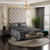 Stoa Paris Satin Comforter Double Bed with 300 TC 2 Pillow Covers Colour Twilight Embrace