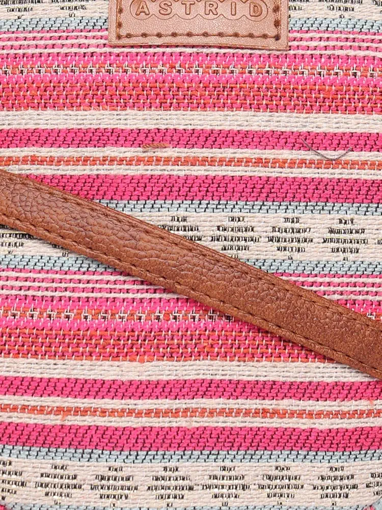ASTRID Round Textured Sling Bag For Girls With Zip