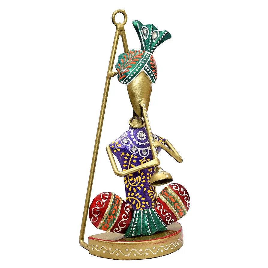 KRAFTSKALA Traditional Musicians  Tabletop/Wall Hanging Metal Wall Decor Statues for Living Room, Decorative Showpiece Items for Home, Festive Gifting, Housewarming Present