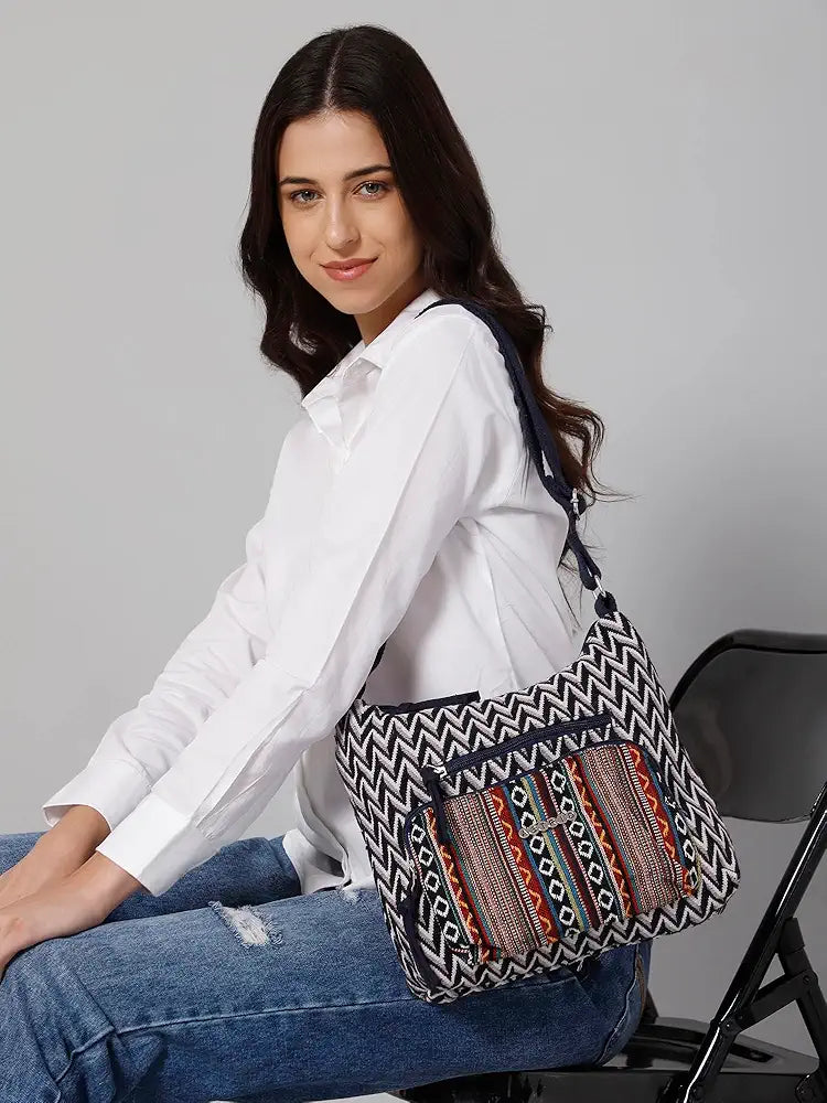 Multicolor Cotton Sling Bag for Women 