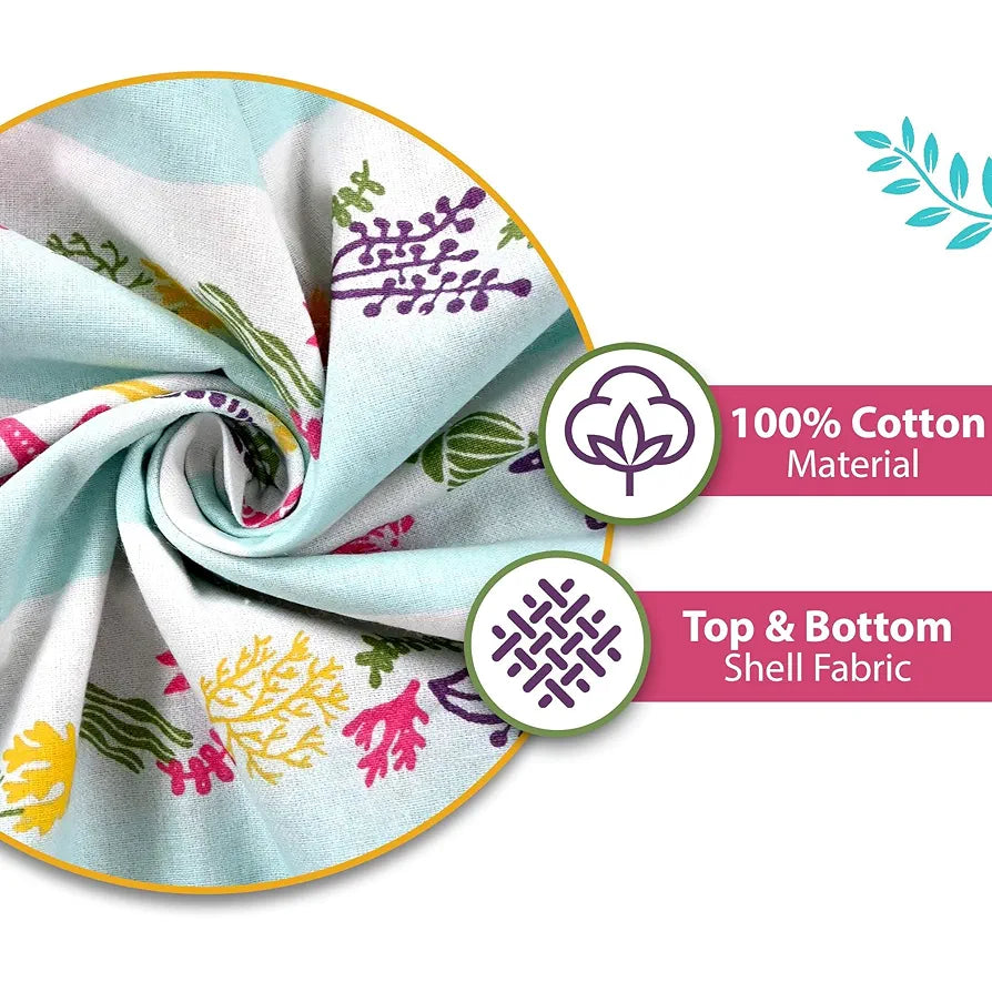 Divine Casa Pure Cotton Printed Single Dohar | 120 GSM | Soft & Lightweight Throw Blanket | Cozy & Breathable Bedding | All-Season Comfort | 210 x 140 CM, Cosmic Sky
