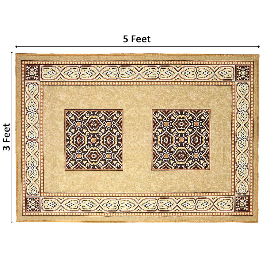 Status Contract 3D Printed Carpet Rug Runner For Bedroom/Living Area/Home With Anti Slip Backing -Pack Of 1, Multicolor