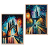Kotart Premium Digital Painting with Frame for Home Decoration Iconic City Painting Pack of 2 Design02