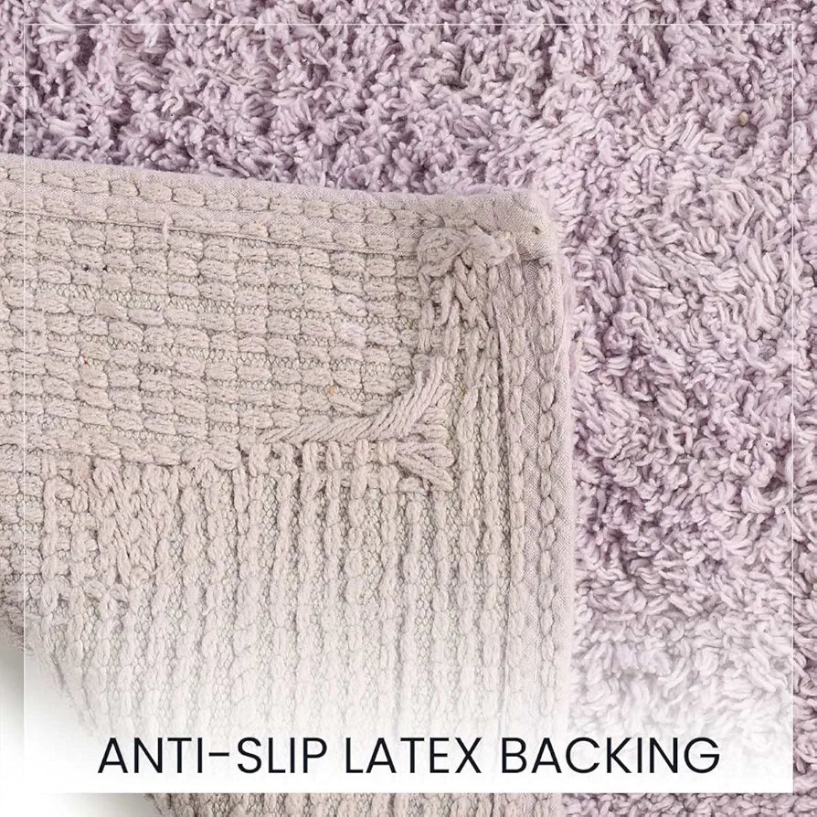 SASHAA WORLD Solid Anti Skid Bathmat and Contour Set 